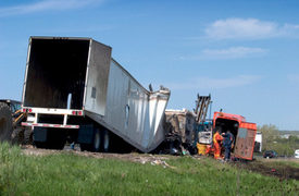 Fiery Two-Semi-Truck Crash on Indiana Interstate 70 Kills Trucker